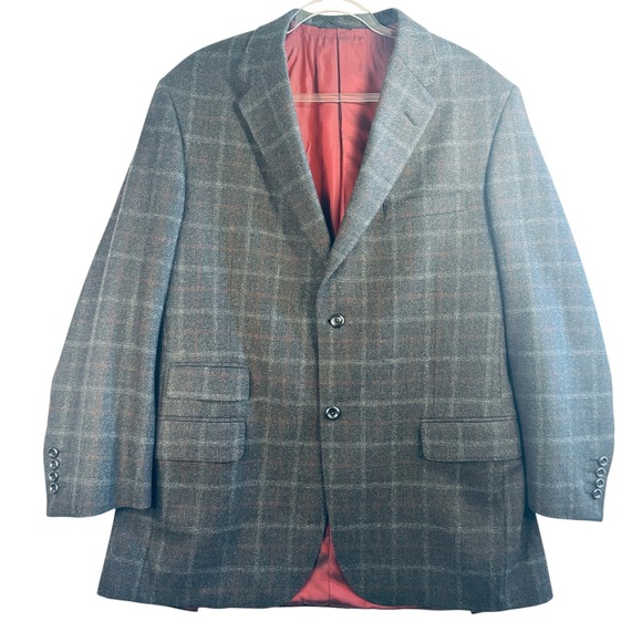 tom james Other - Innocenti Tailored for Tom James‎ Men's Wool Blazer Plaid Checked Sport Coat 40R